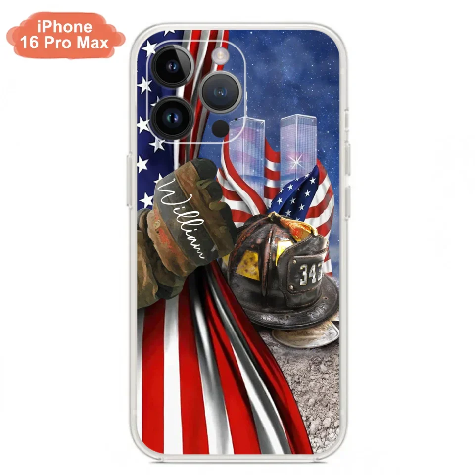 Personalized Fire Fighter Phone Case - Gift Idea For 4th Of July Day - Cases For iPhone And Samsung