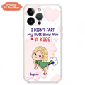 Personalized Fart Couple Phone Case - Funny Valentine's Day Gift For Couple - I Didn't Fart My Butt Blew You A Kiss - Case For iPhone And Samsung