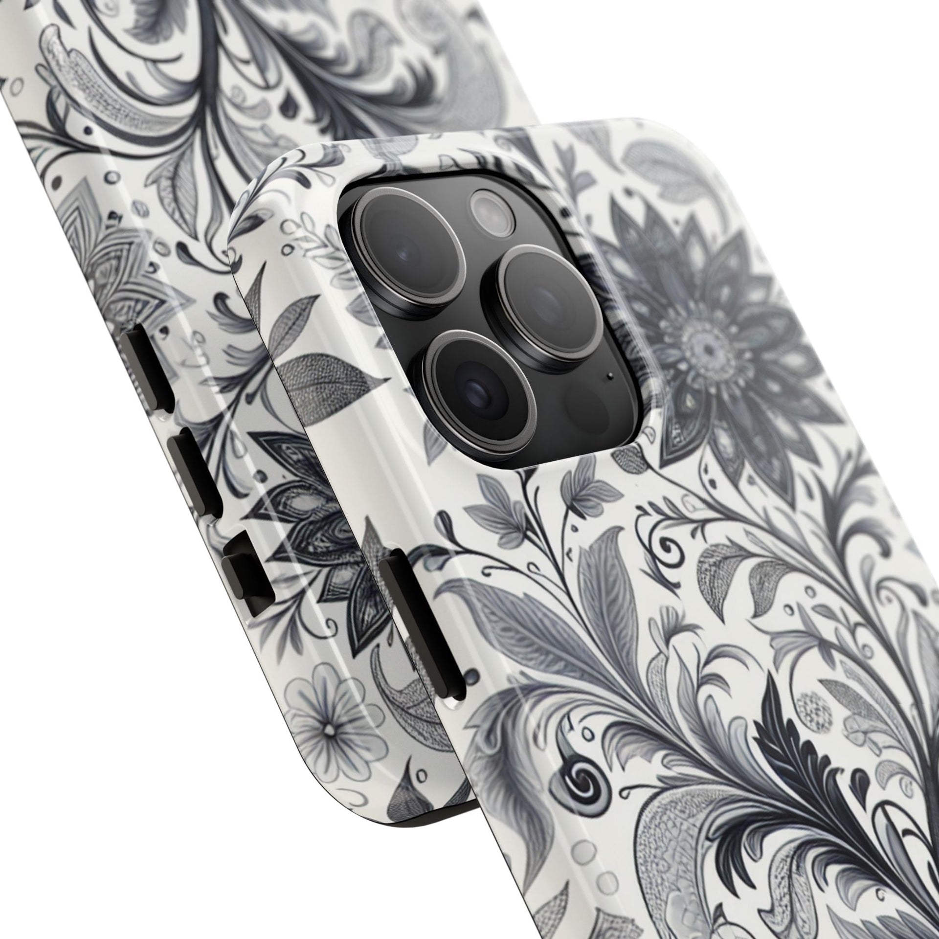 Floral Tough Phone Cases, Durable Phone Cover, Stylish Floral Design, Gift for Her, Trendy Tech Accessories, Birthday Present