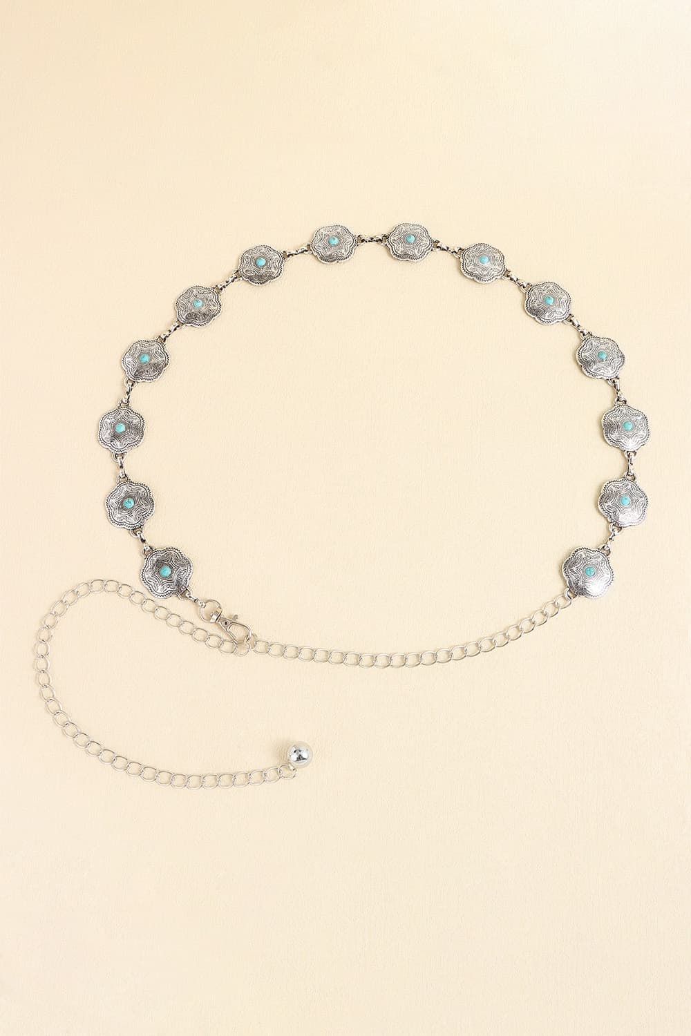 Vintage Turquoise Alloy Belt | Statement Accessory