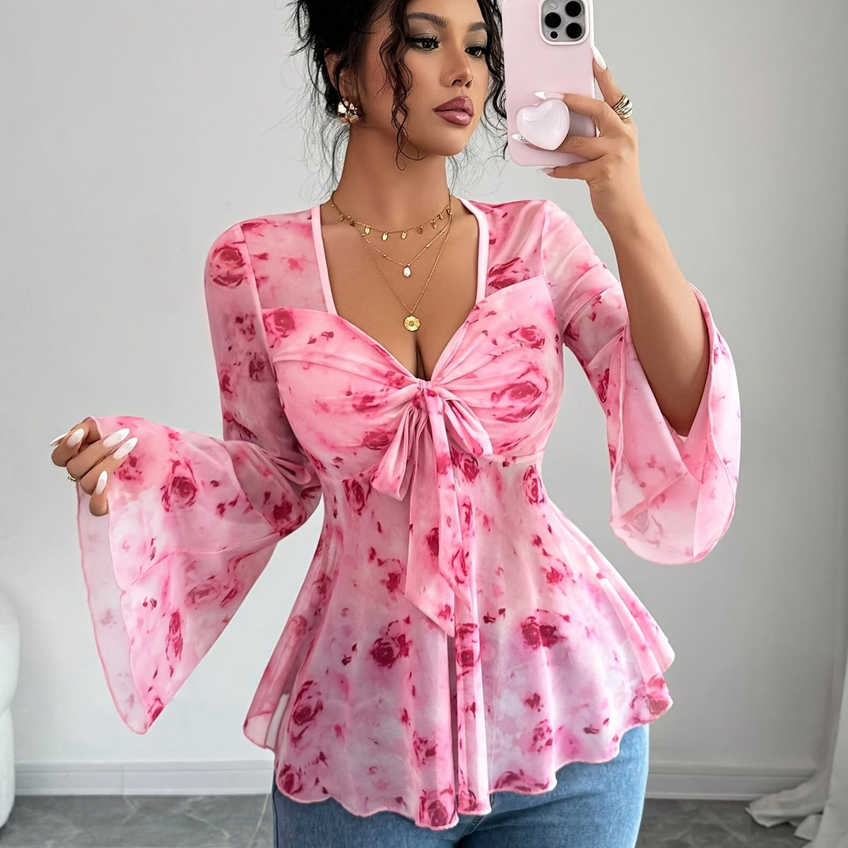 Women's Fashion Casual Printed Top