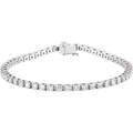 3.5 CTW Ligne Éclat diamond tennis bracelet in 14K white gold.