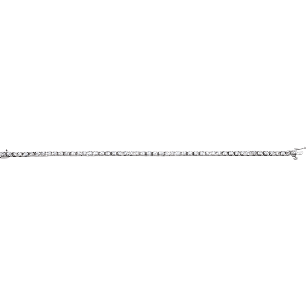 Ligne Éclat 3.5 CTW Round Lab Grown Diamond Bracelet 14K White Gold