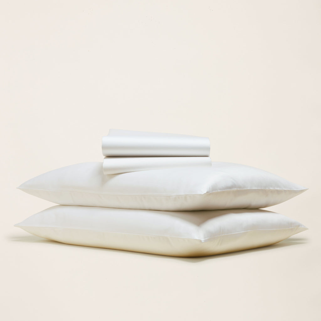 Australian Cotton Sateen Sheet Set in Solid and Stripe - Image 29
