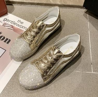 Women's Golden Silver Bling Sneakers - Image 9