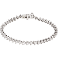 Ligne Éclat 4.75 CTW diamond tennis bracelet in 14K white gold with three-prong settings.