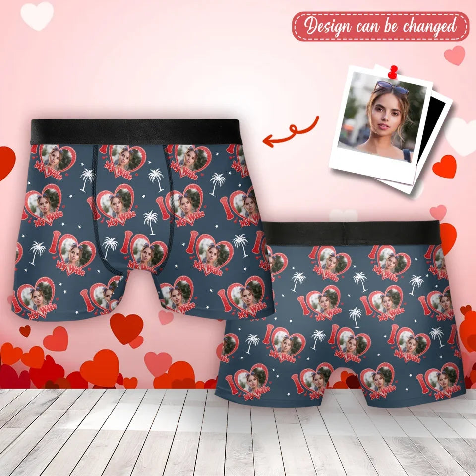 Personalized Funny Men's Boxer Briefs - Upload Photo - Funny Gift Idea For Men, Boyfriend, Husband - My Girlfriend/Wife