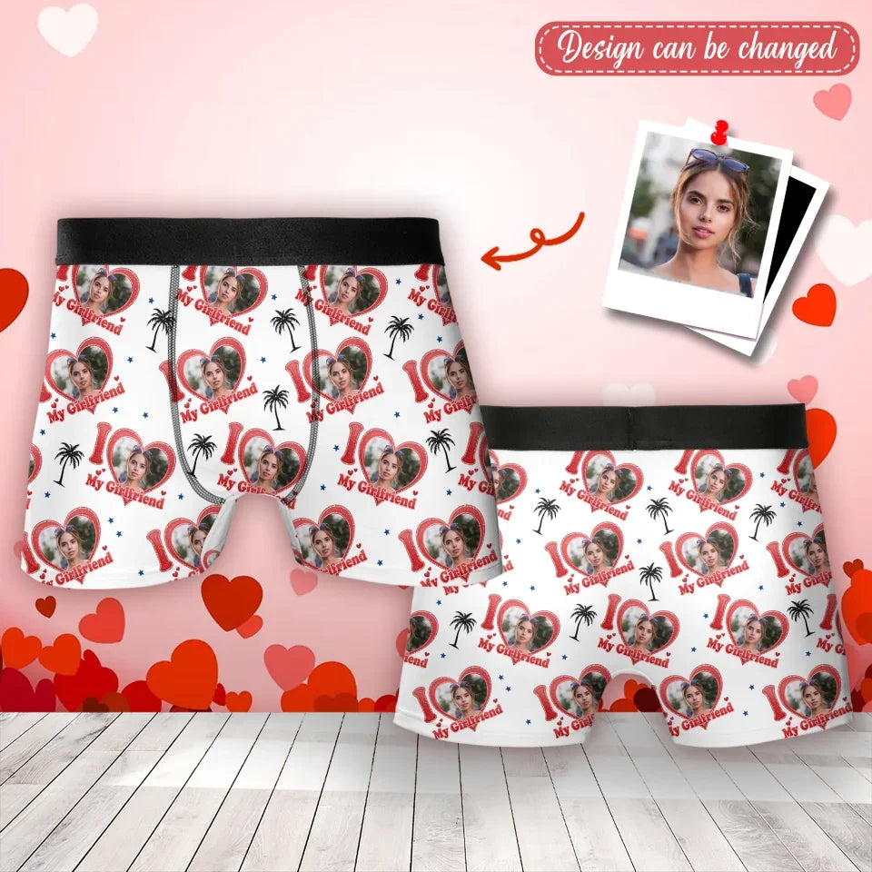 Personalized Funny Men's Boxer Briefs - Upload Photo - Funny Gift Idea For Men, Boyfriend, Husband - My Girlfriend/Wife