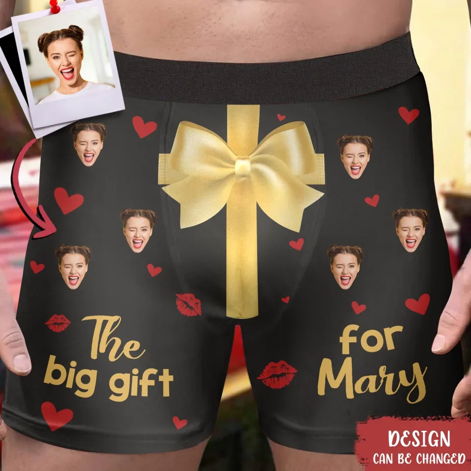 Funny Men's Boxer Briefs - Gift Idea For Men, Boyfriend, Husband - Upload Photo - The Big Gift