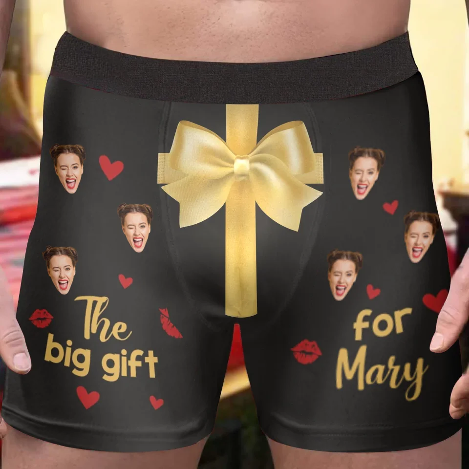 Funny Men's Boxer Briefs - Gift Idea For Men, Boyfriend, Husband - Upload Photo - The Big Gift