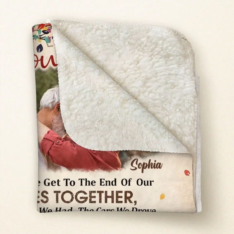 Personalized Old Couple Vintage Fleece Throw Blanket/Quilt - Upload Photo - Gift Idea For Couple - You & Me We Got This
