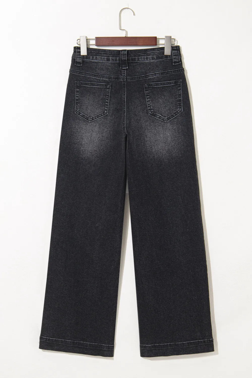 Wide Leg Pocketed High Waist Jeans