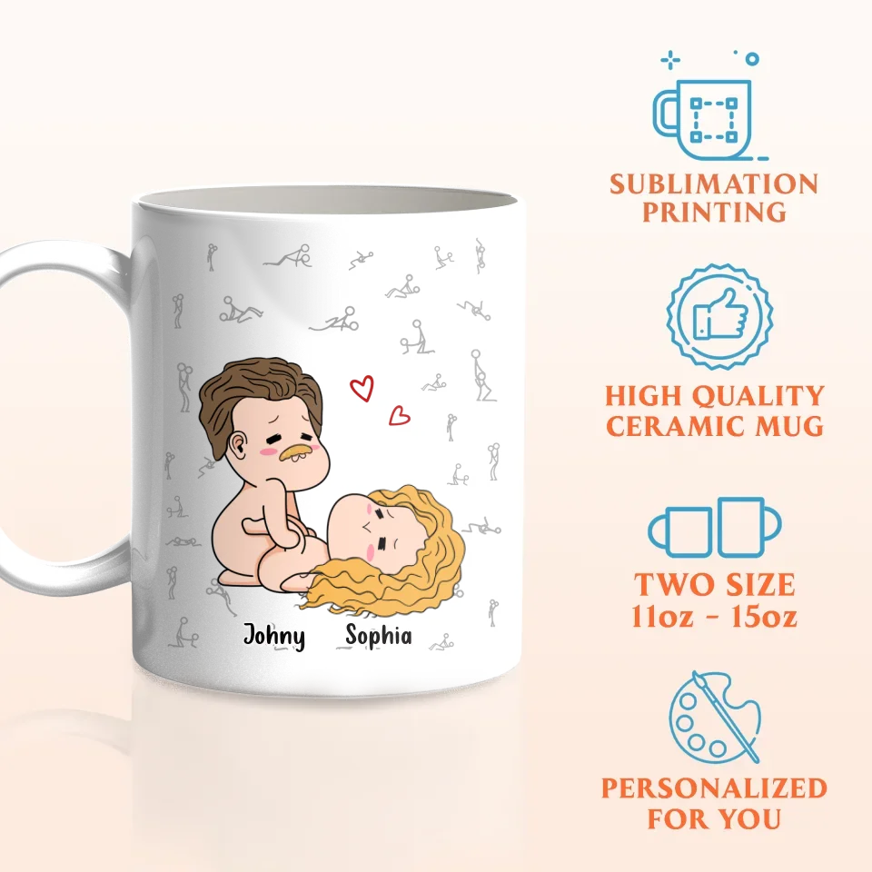 Personalized Funny Couple Coffee Mug - Valentine's Day Gift Idea For Husband/Wife - You Are My Favorite Cardio Workout