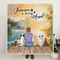 Personalized Mother's Day Gift For Dog Mom, Cat Lovers - Mom With Up to 5 Pets Fleece Blanket - I Love You To The Moon & Back - CMNG3Y