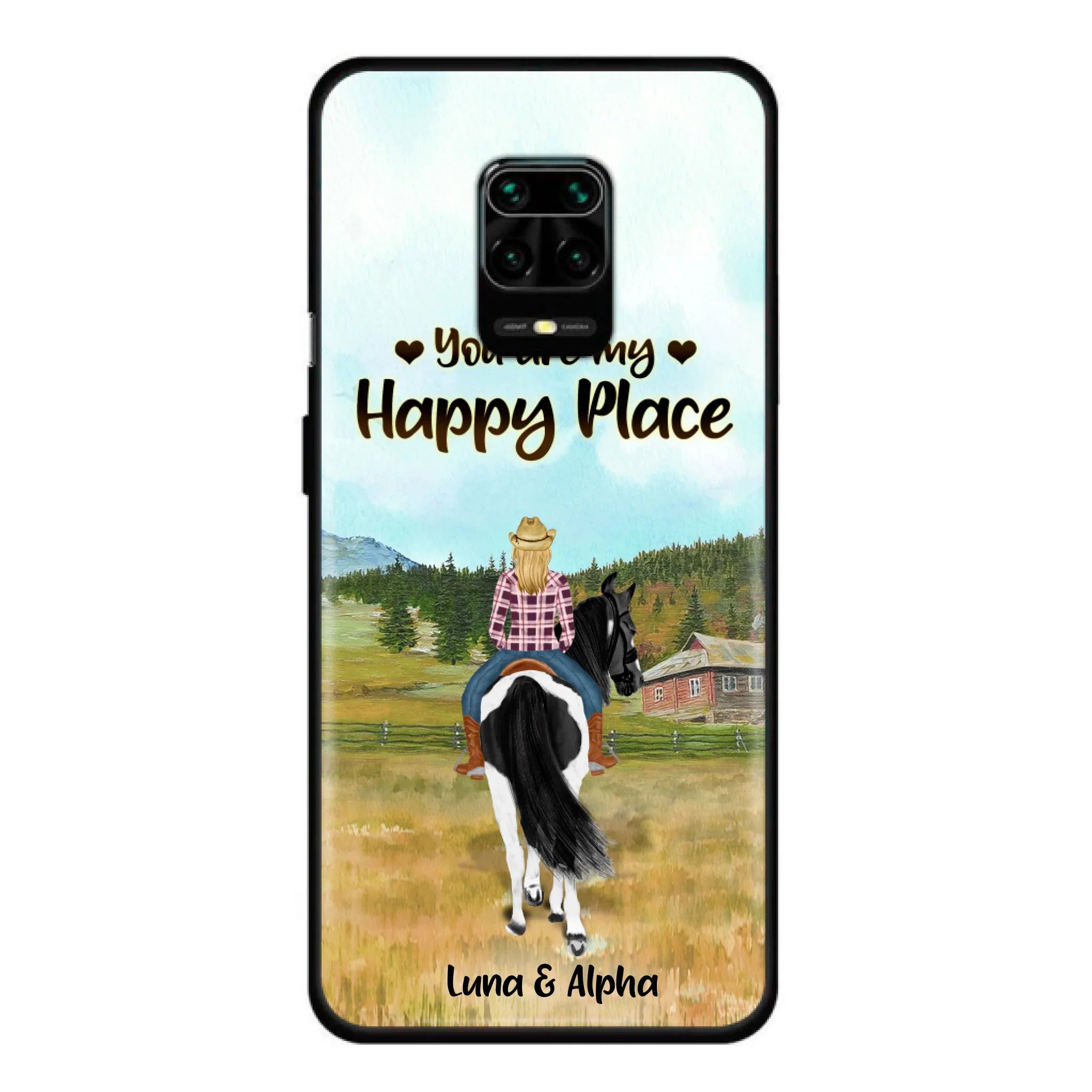 Custom Personalized Horse Riding Phone Case - You Are My Happy Place - Case Phone For Xiaomi, Oppo And Huawei