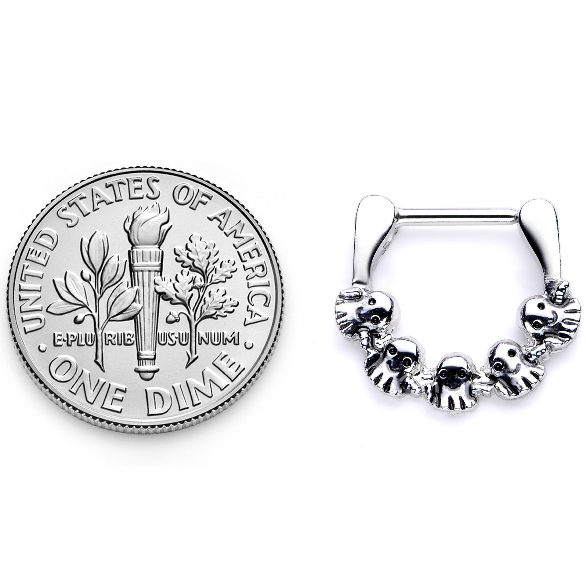 16G 5/16 Gathering of Ghosts Halloween Septum Clicker