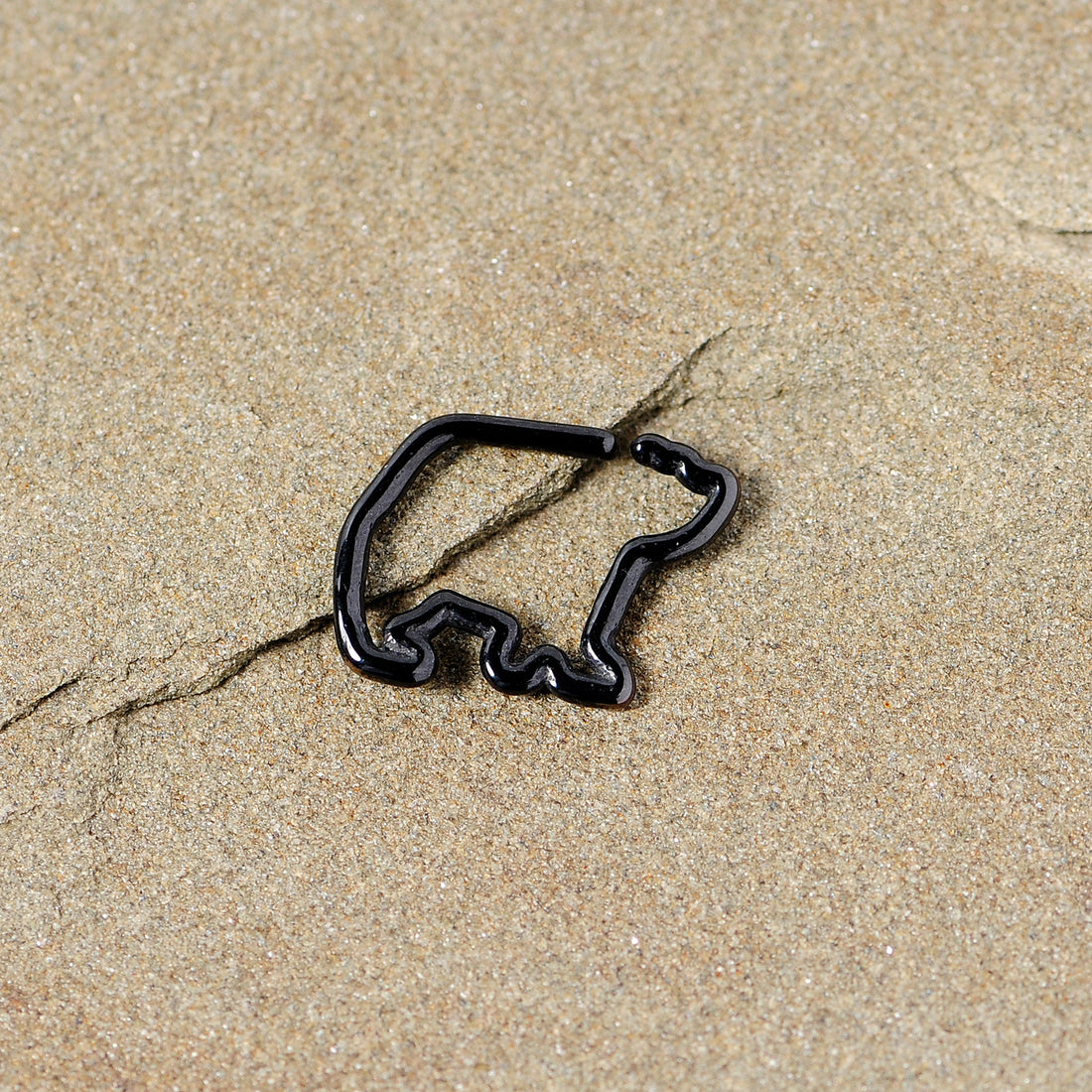 16G 5/16 Black Polar Bear Closure Ring