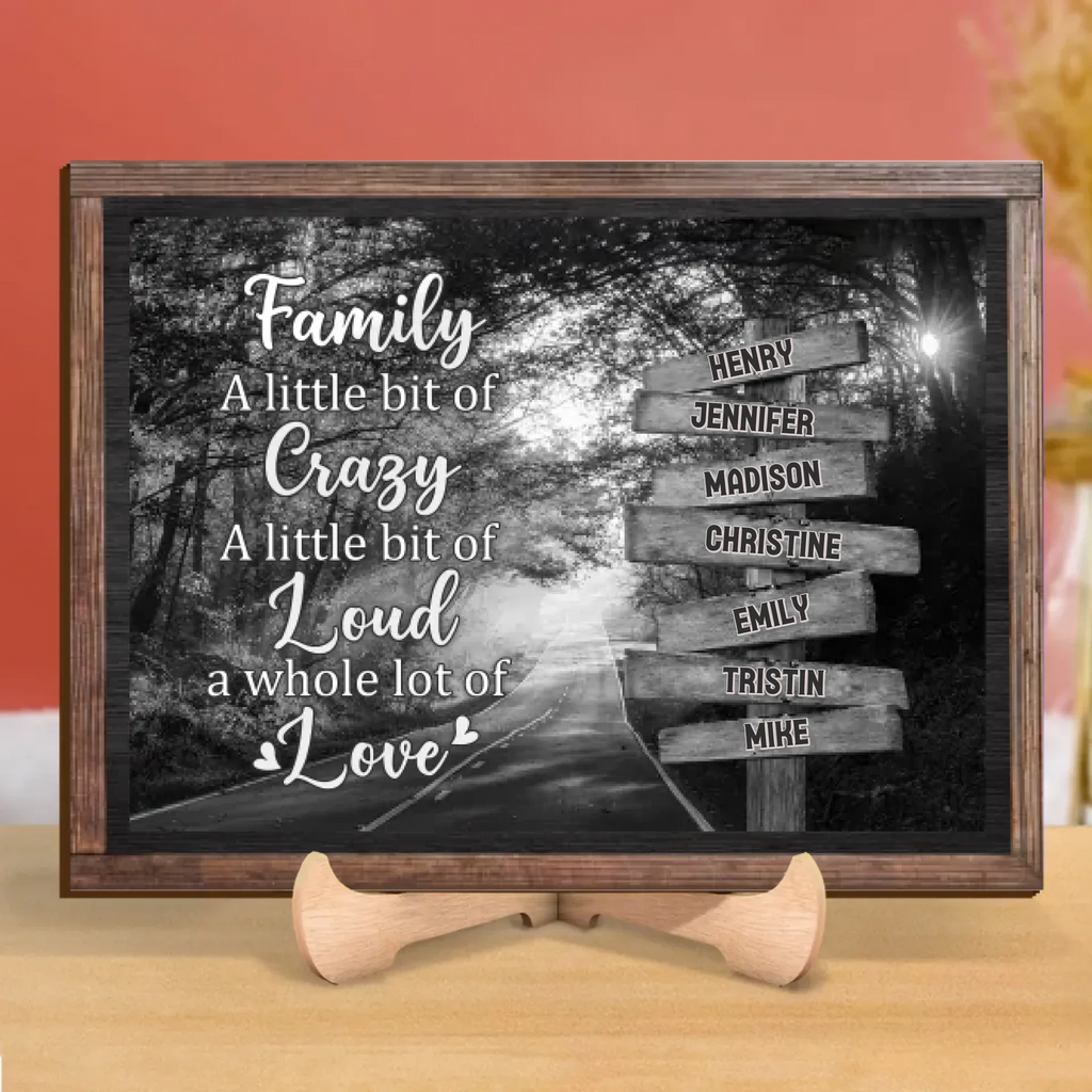 Personalized Family Wooden Art - Gift Idea For Family/Parents with up to 7 Members - Family A Whole Lot Of Love