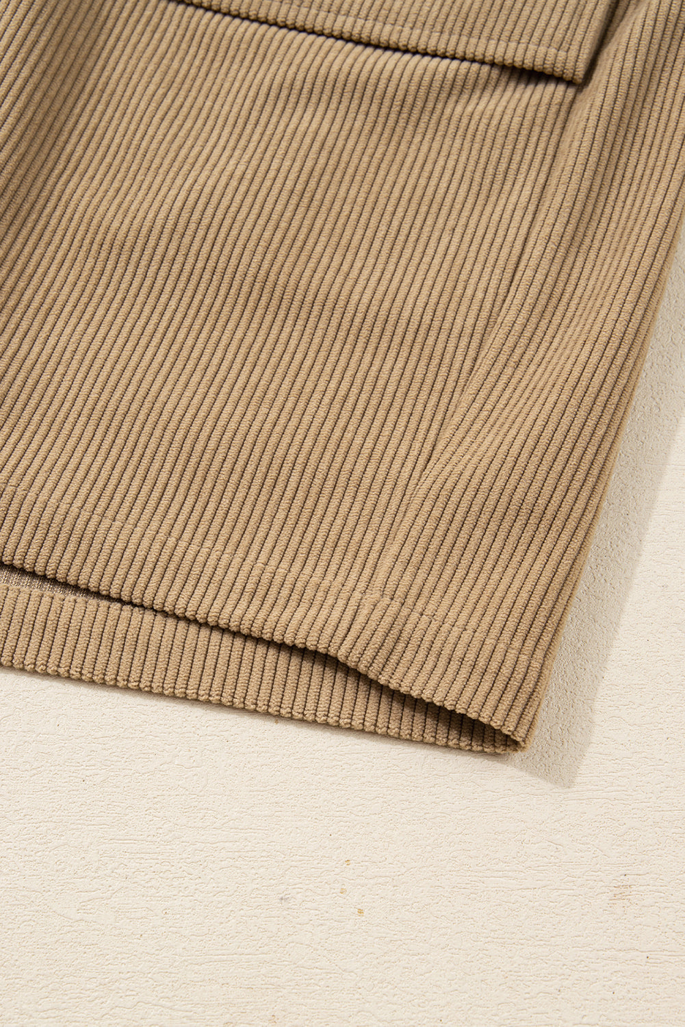 Xiomara Corduroy Mini Skirt with Button Front in Tan - Image 7