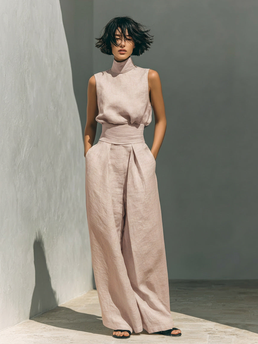 Women's Cotton Linen Two-Piece Set