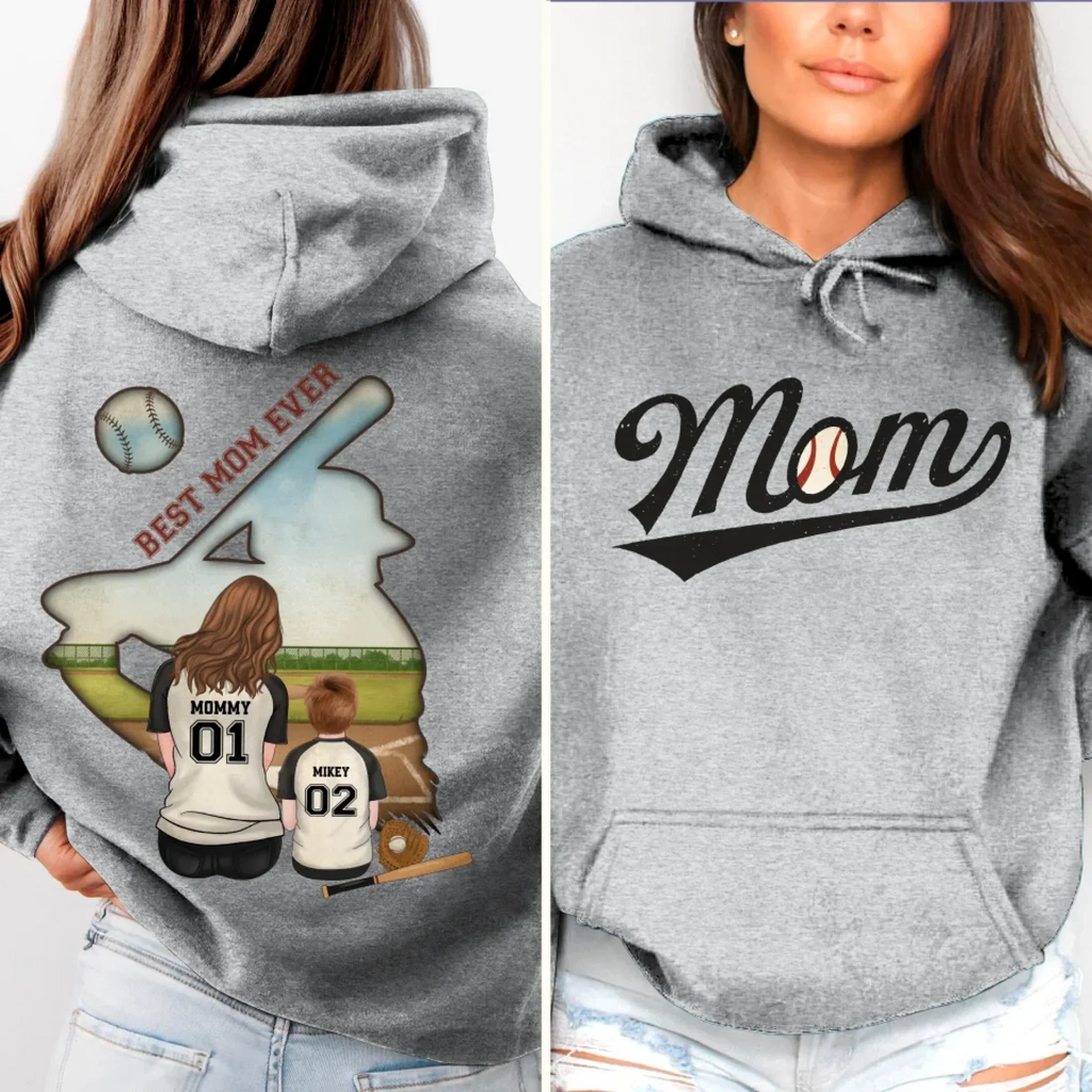Personalized Baseball Mom T-shirt/ Hoodie/ Sweater - Mother's Day Gifts Idea