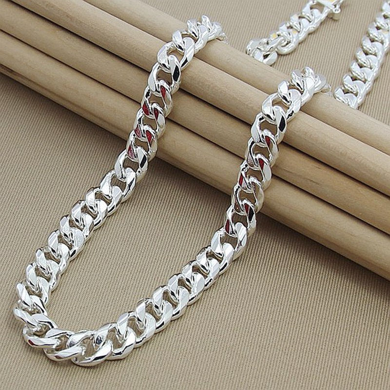 Cuban-link Square-clasp Necklace For Men