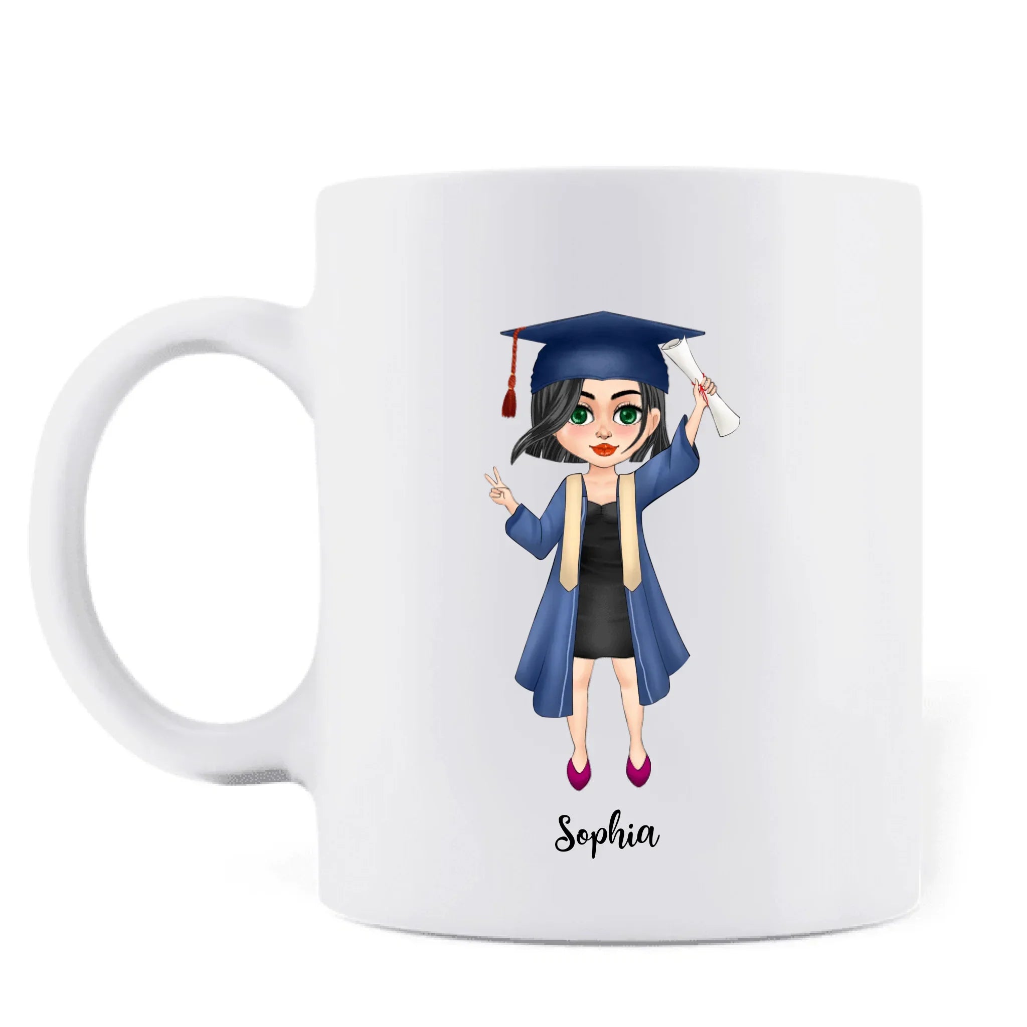 Personalized Graduation Coffee Mug - Gift Idea For Daughter/Granddaughter From Mom, Nana - Love You For The Rest Of Mine