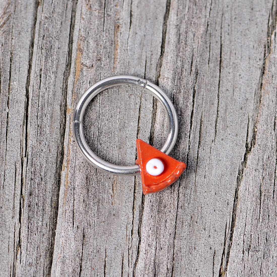 16G 3/8 Pumpkin Pie Thanksgiving Holiday Hinged Segment Ring