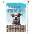 Happy 4th Of July Personalized Custom Photo Dog Cat Garden Flag T735