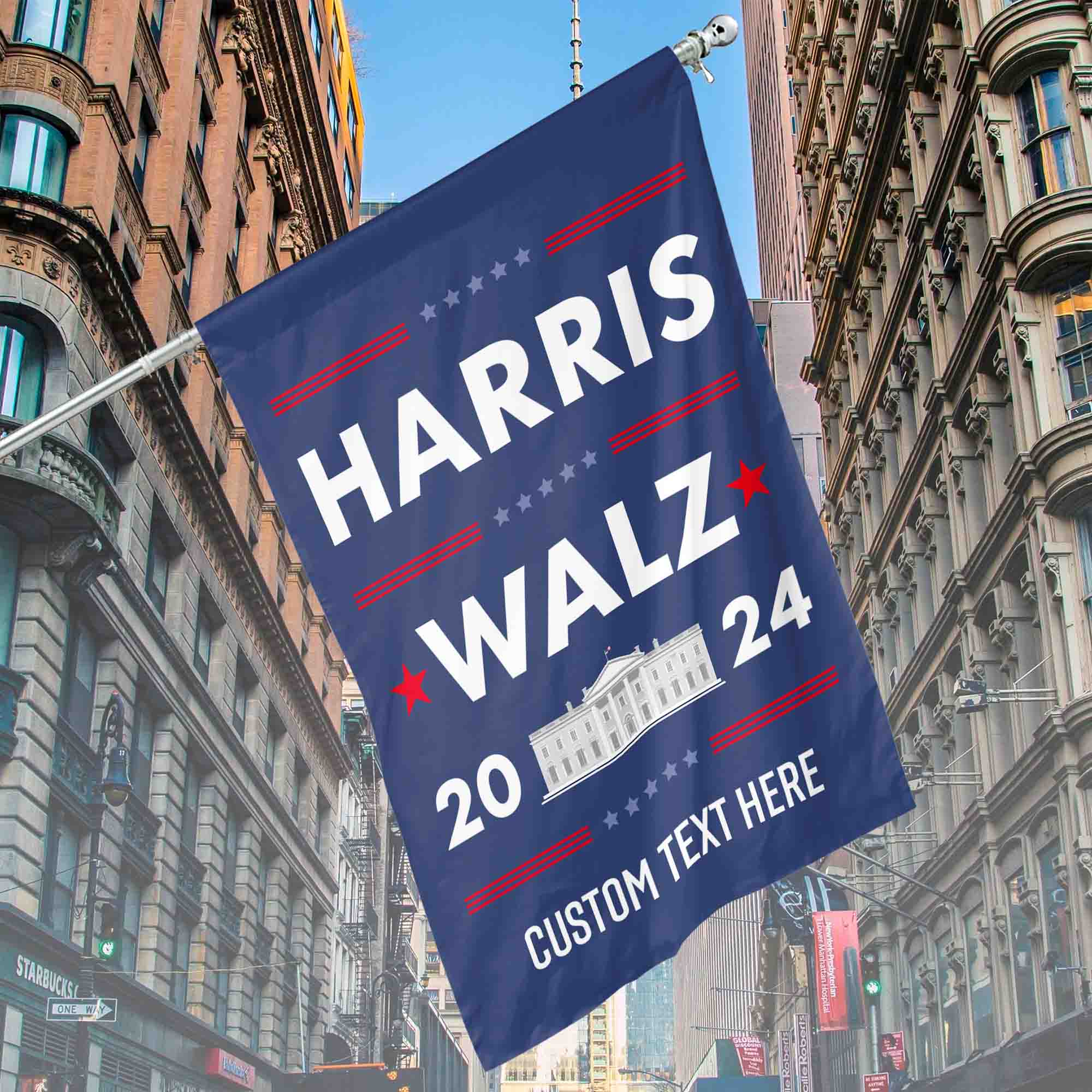 Harris Walz 2024 Flag | Kamala Harris 2024 Flag | Democrat Garden Flag House Flag T1253 - KH2