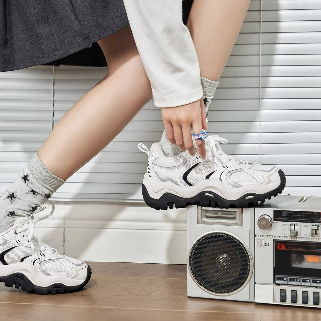 Women's Lightweight Chunky Sole Sneakers - Breathable Athletic Shoes - Image 6