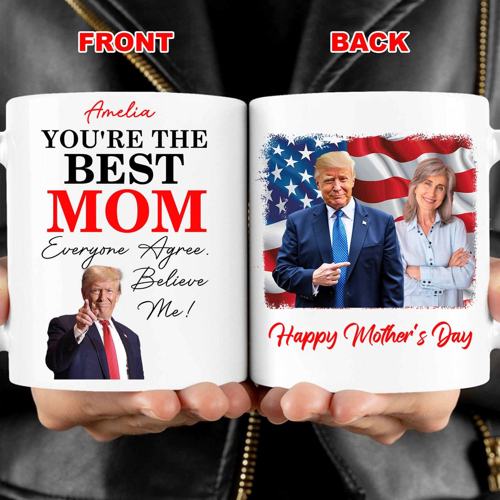 You're The Best Mom, Custom Photo Trump Mug, Personalized Custom White Mug Accent Mug, Gift For Mom, Gift For Wife 682092 - GOP