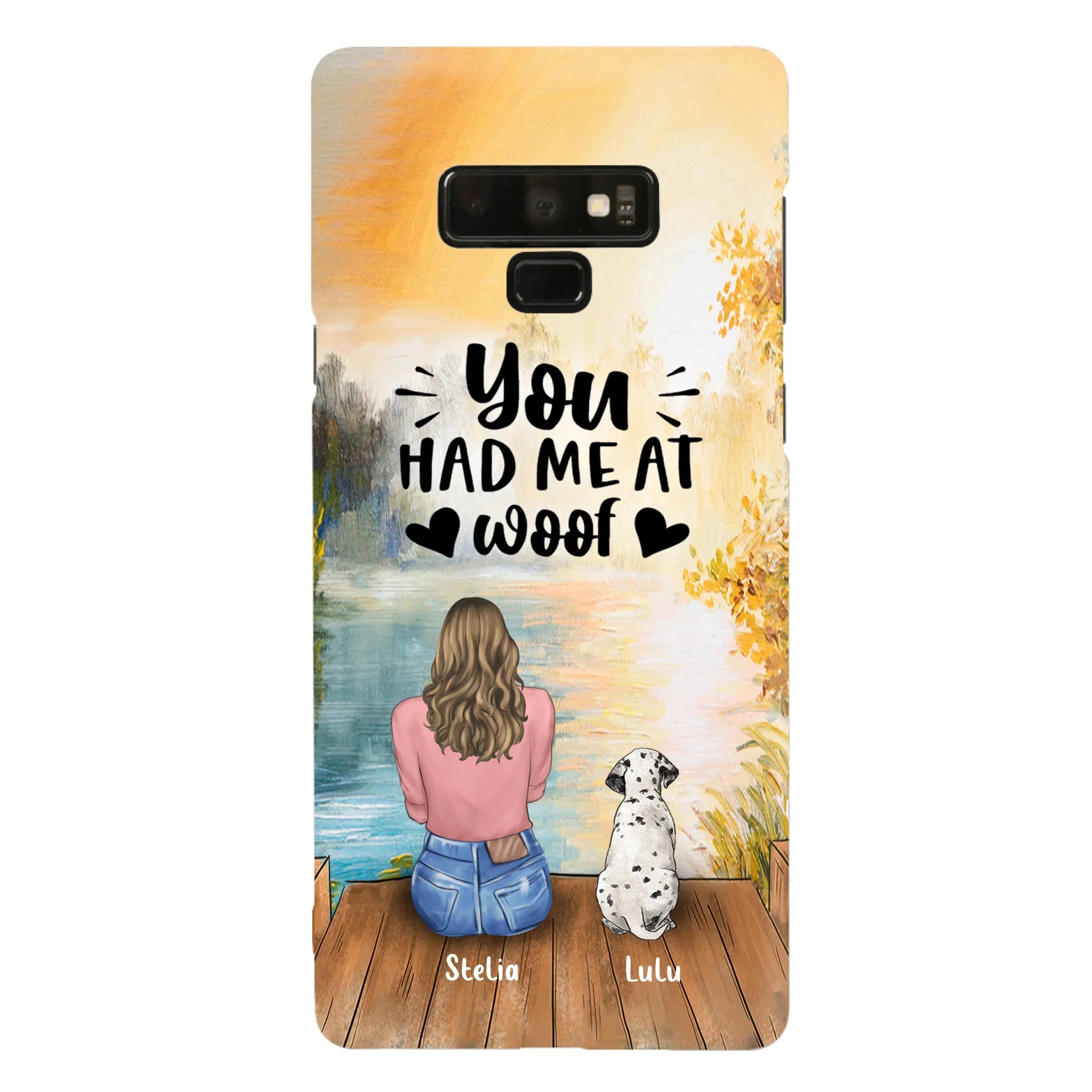 Custom Personalized Dog Mom Phone Case - Gifts For Dog Lovers With Upto 4 Dogs - You Had Me At Woof - Case For iPhone, Samsung