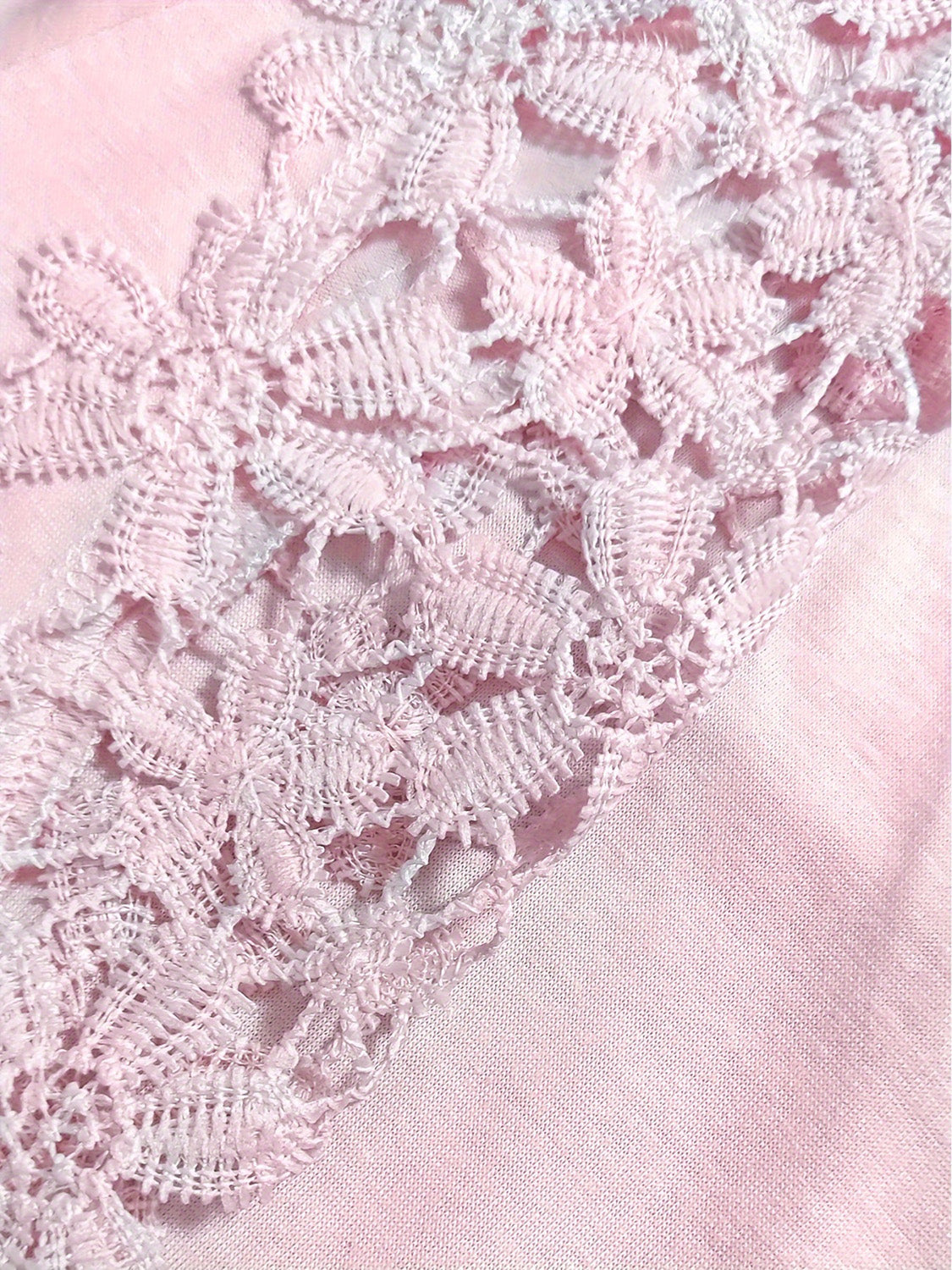 Women's Grey Long Sleeve T-Shirt with Delicate Floral Lace Detail - Image 15