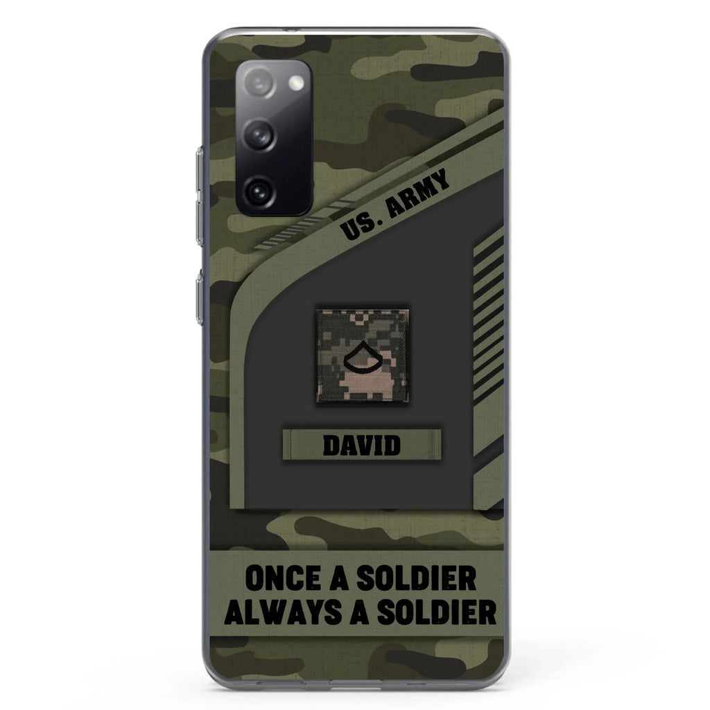 Custom Personalized Veteran Phone Case - Gift Idea For Veteran/Veterans Day - Once A Soldier Always A Soldier - Case for iPhone/Samsung