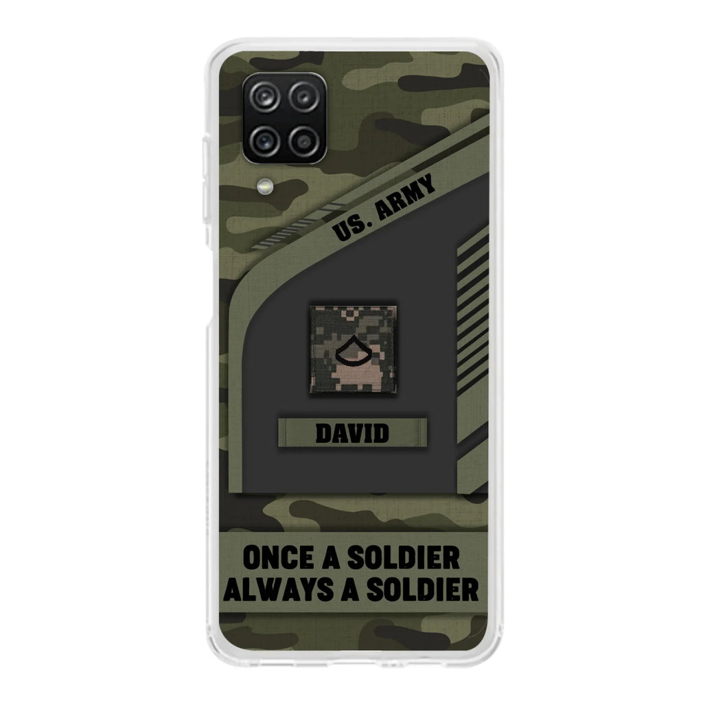 Custom Personalized Veteran Phone Case - Gift Idea For Veteran/Veterans Day - Once A Soldier Always A Soldier - Case for iPhone/Samsung