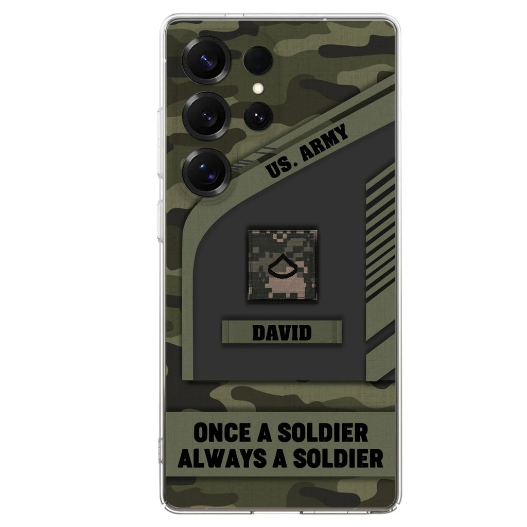 Custom Personalized Veteran Phone Case - Gift Idea For Veteran/Veterans Day - Once A Soldier Always A Soldier - Case for iPhone/Samsung
