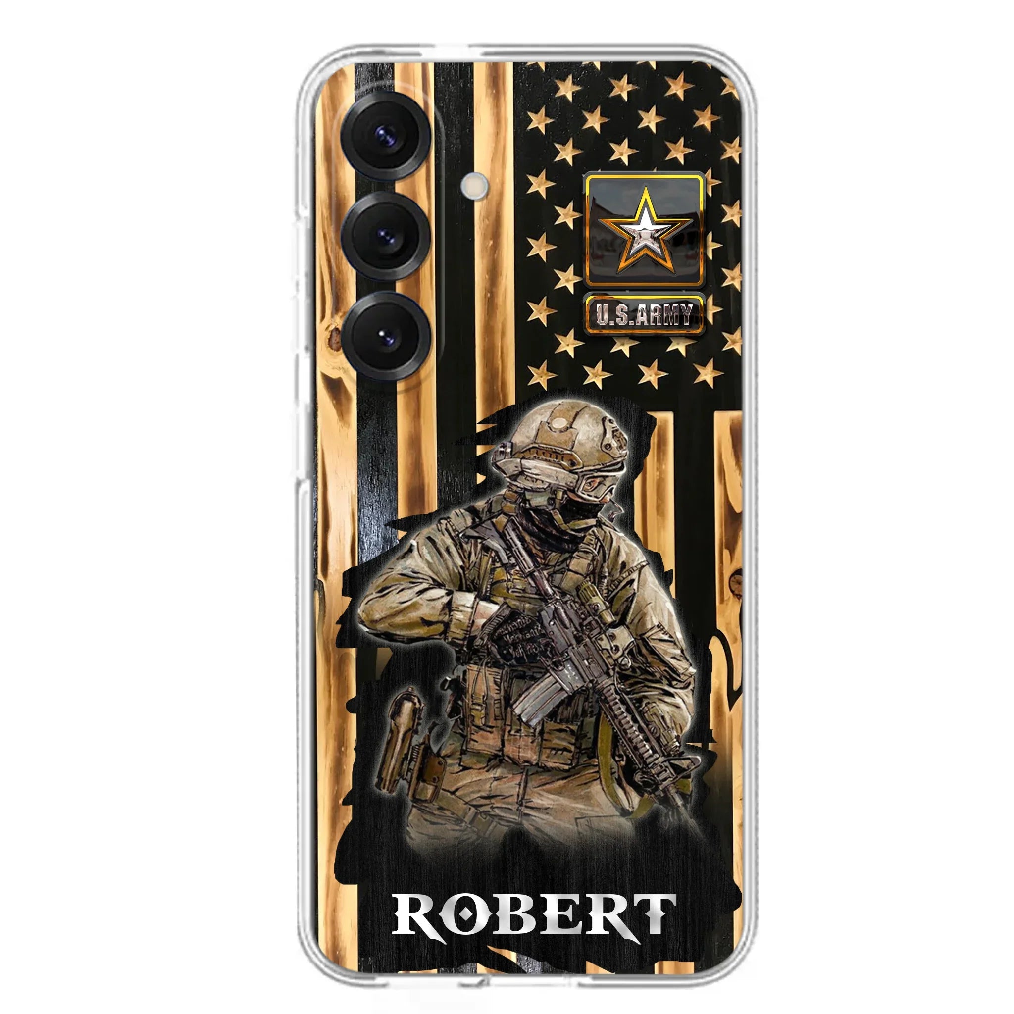 Custom Personalized Veteran US Flag Phone Case - Gift Idea For Veteran/ Soldier - Case For iPhone/ Samsung