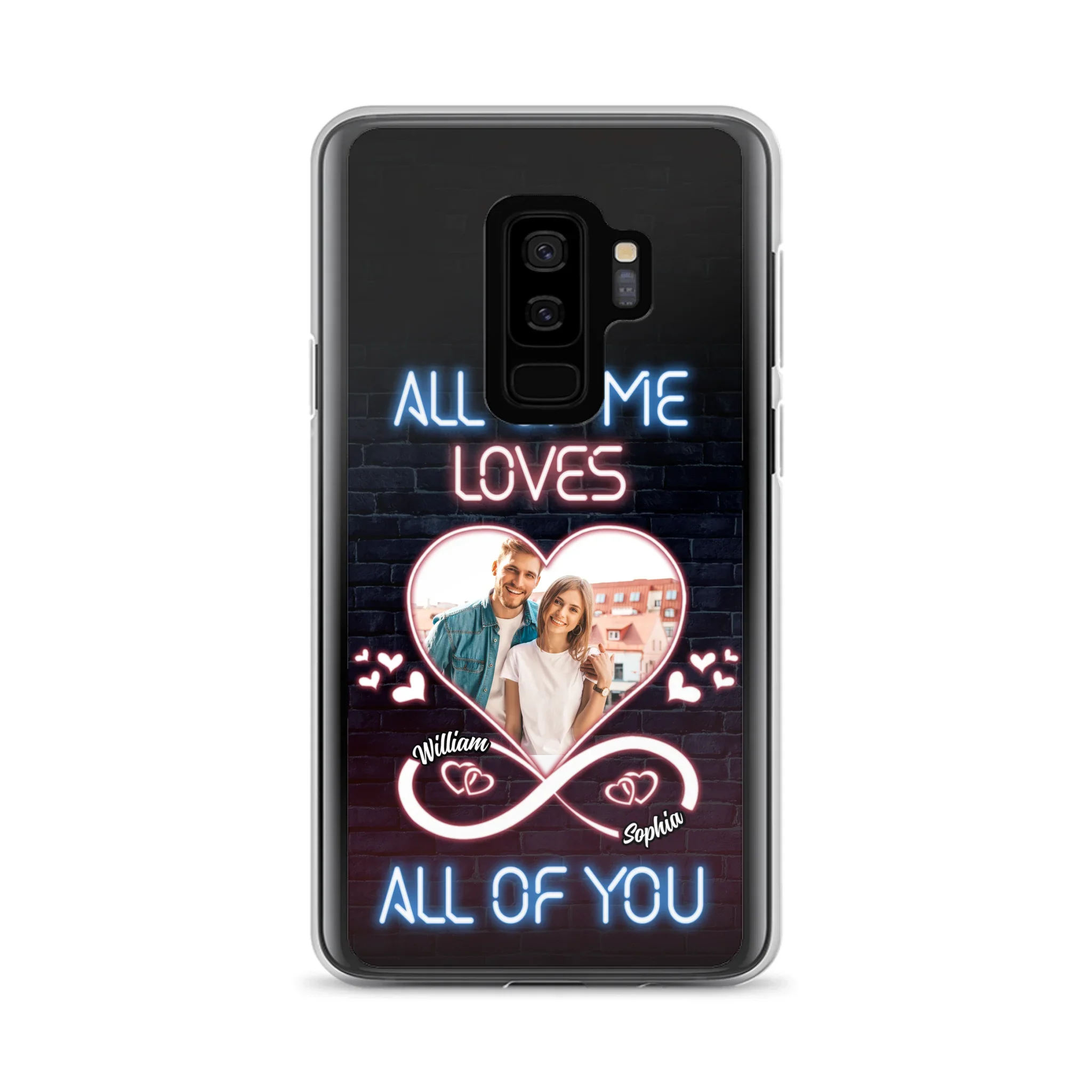 Custom Personalized Couple Photo Phone Case - Christmas Gift Idea For Couple/ Him/ Her - All Of Me Loves All Of You - Case For iPhone/Samsung