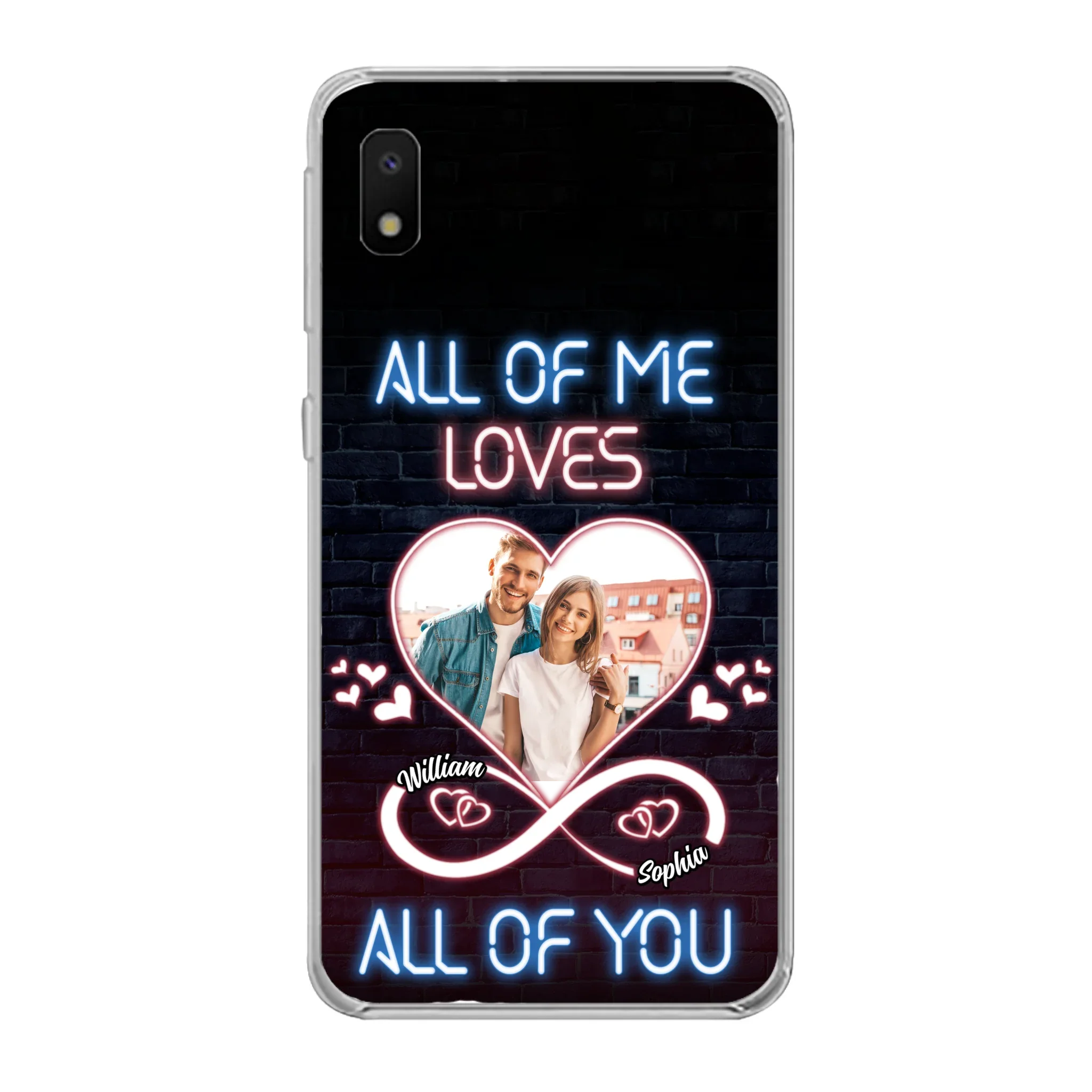 Custom Personalized Couple Photo Phone Case - Christmas Gift Idea For Couple/ Him/ Her - All Of Me Loves All Of You - Case For iPhone/Samsung