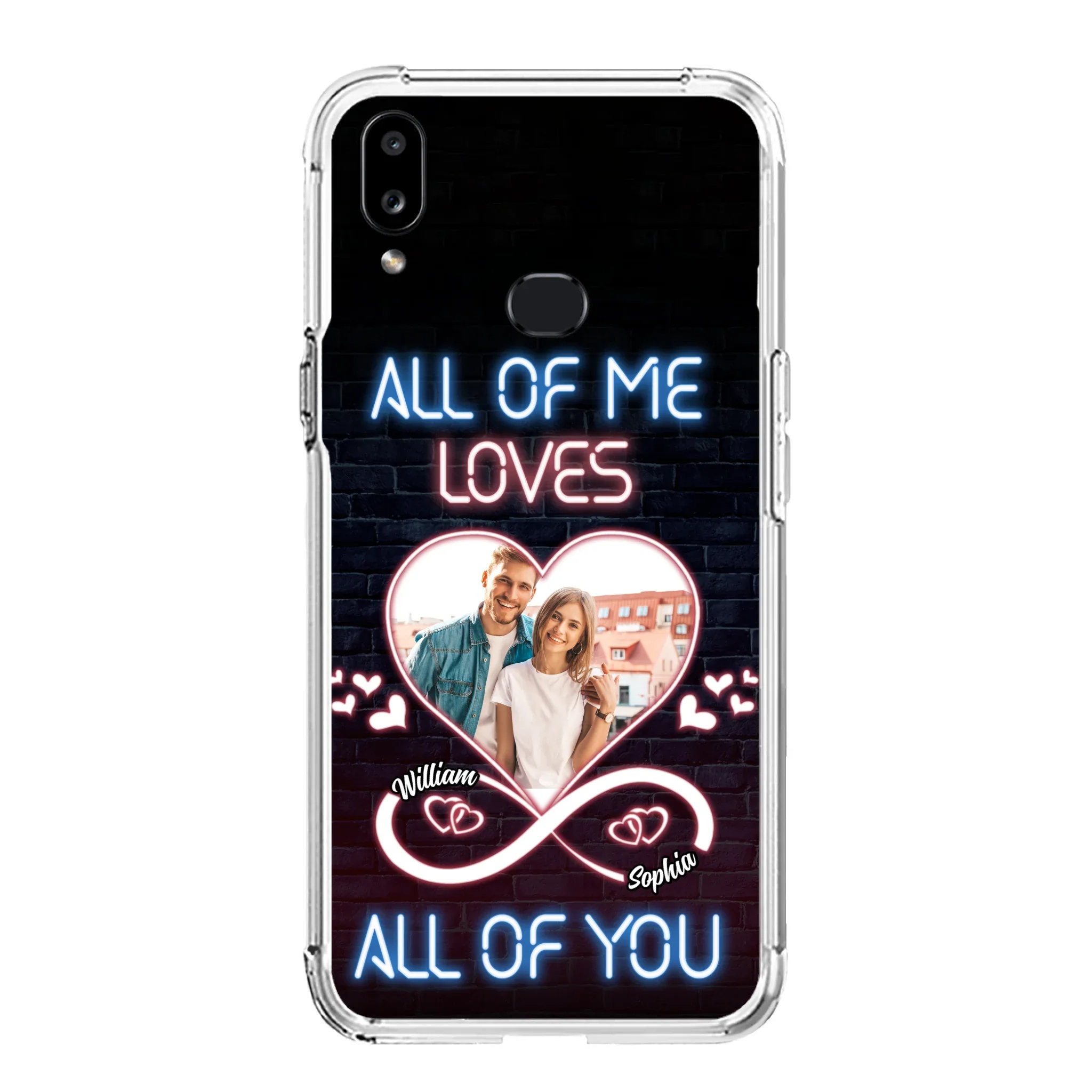 Custom Personalized Couple Photo Phone Case - Christmas Gift Idea For Couple/ Him/ Her - All Of Me Loves All Of You - Case For iPhone/Samsung