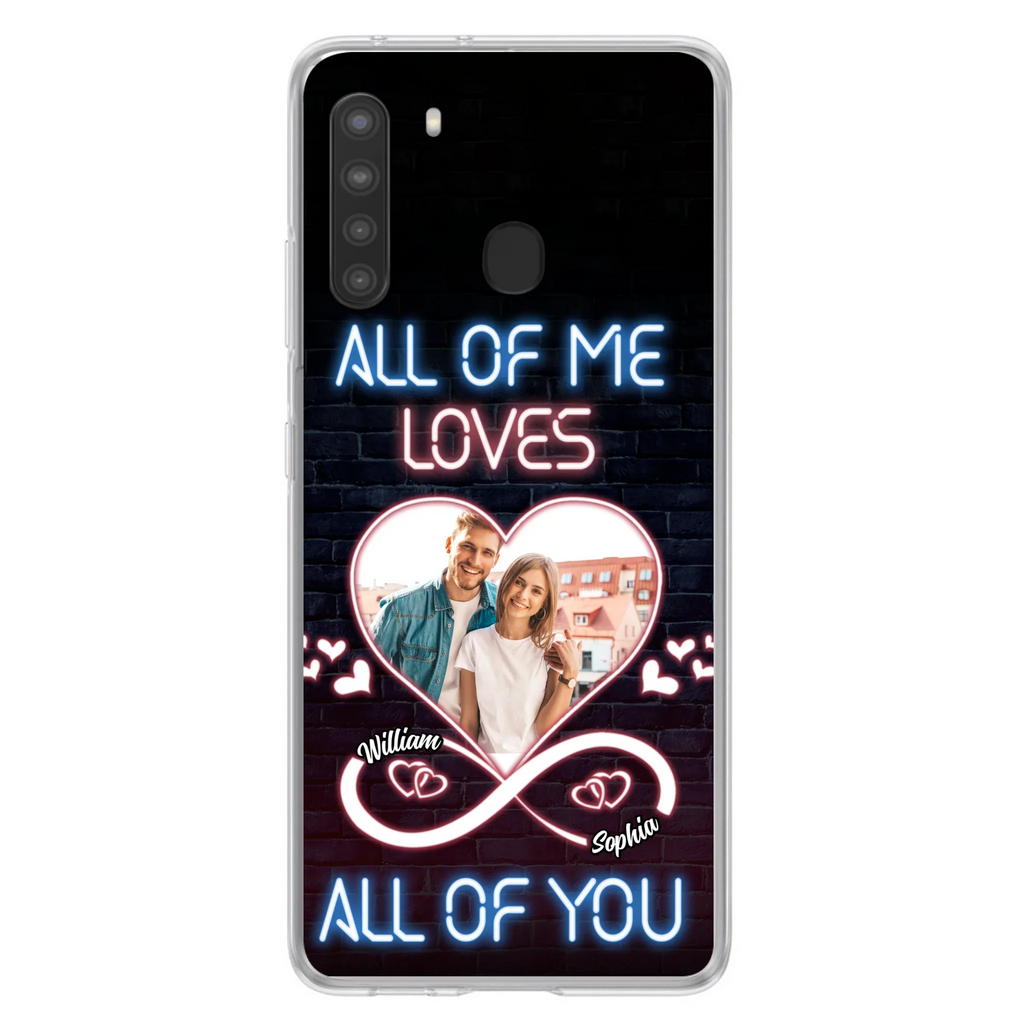 Custom Personalized Couple Photo Phone Case - Christmas Gift Idea For Couple/ Him/ Her - All Of Me Loves All Of You - Case For iPhone/Samsung