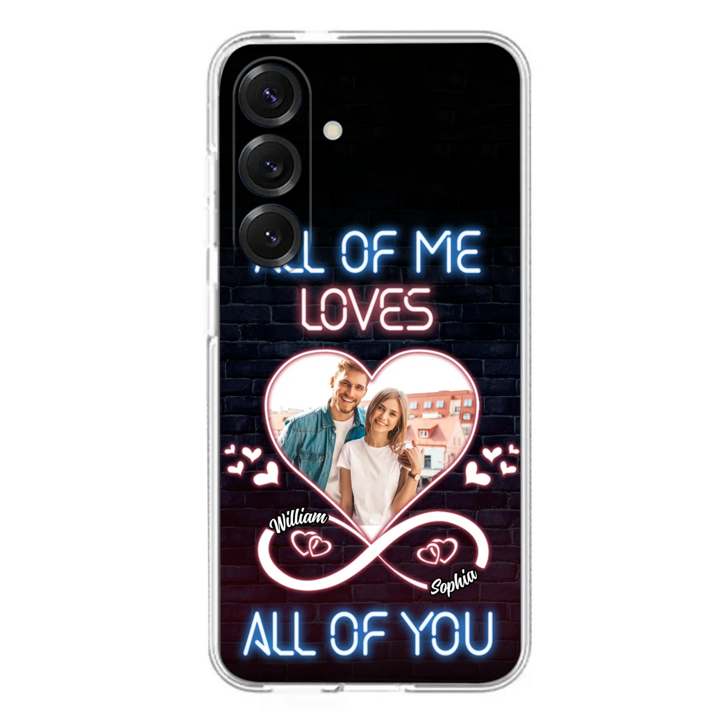 Custom Personalized Couple Photo Phone Case - Christmas Gift Idea For Couple/ Him/ Her - All Of Me Loves All Of You - Case For iPhone/Samsung