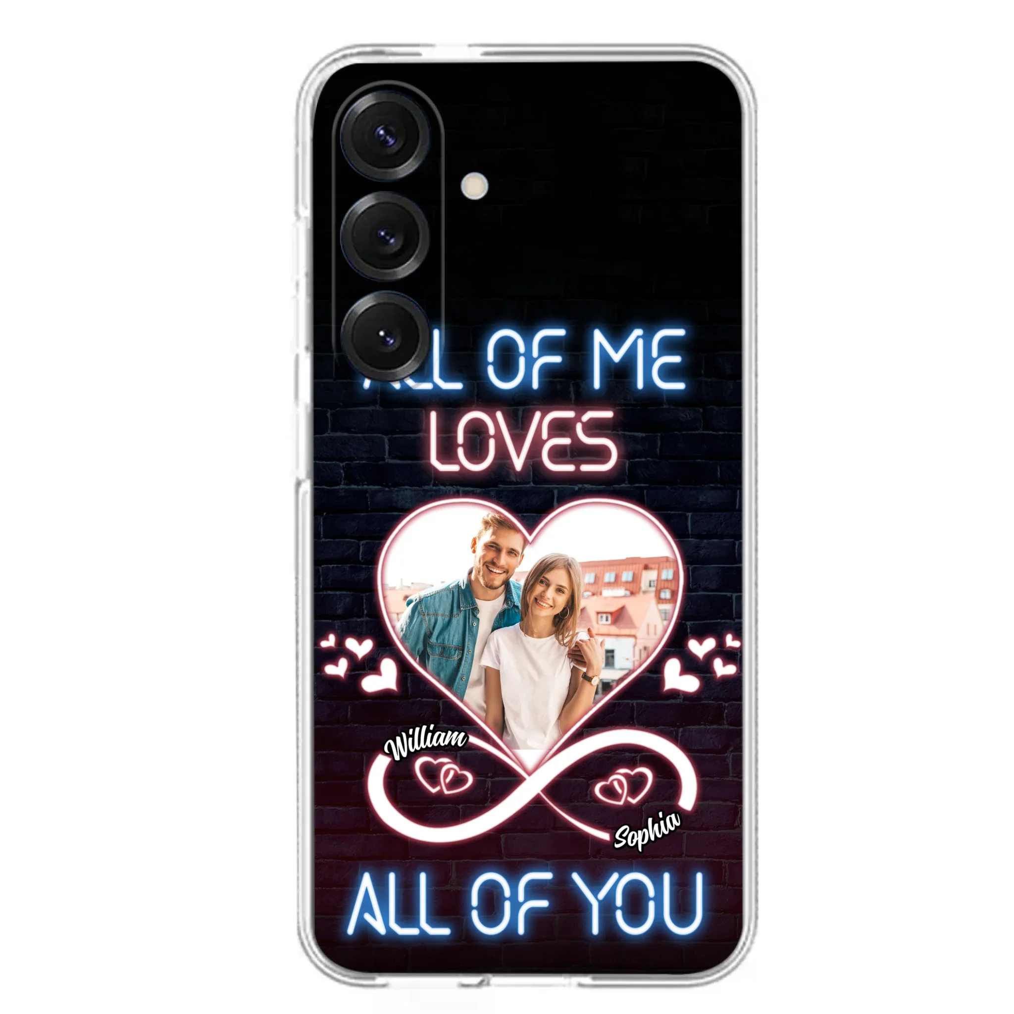 Custom Personalized Couple Photo Phone Case - Christmas Gift Idea For Couple/ Him/ Her - All Of Me Loves All Of You - Case For iPhone/Samsung