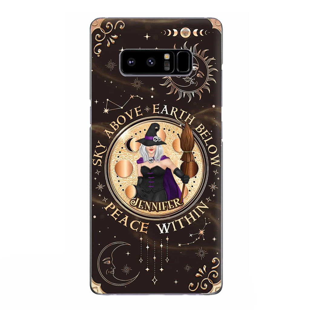 Custom Personalized Witch Phone Case - Halloween Gift Idea For Girl - Wiccan Decor/Pagan Decor - As Above So Below - Cases For iPhone And Samsung