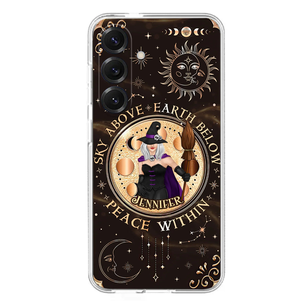 Custom Personalized Witch Phone Case - Halloween Gift Idea For Girl - Wiccan Decor/Pagan Decor - As Above So Below - Cases For iPhone And Samsung
