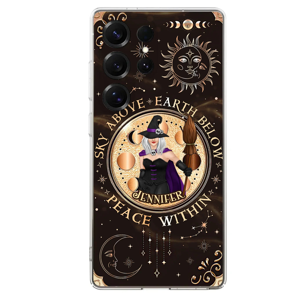 Custom Personalized Witch Phone Case - Halloween Gift Idea For Girl - Wiccan Decor/Pagan Decor - As Above So Below - Cases For iPhone And Samsung