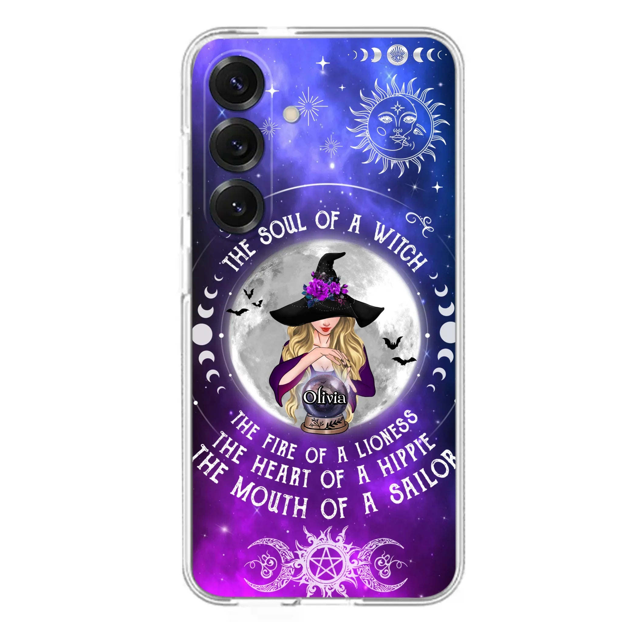 Personalized Witch Phone Case - Halloween Gift Idea For Witch Lovers - The Soul Of A Witch - Case For iPhone/Samsung