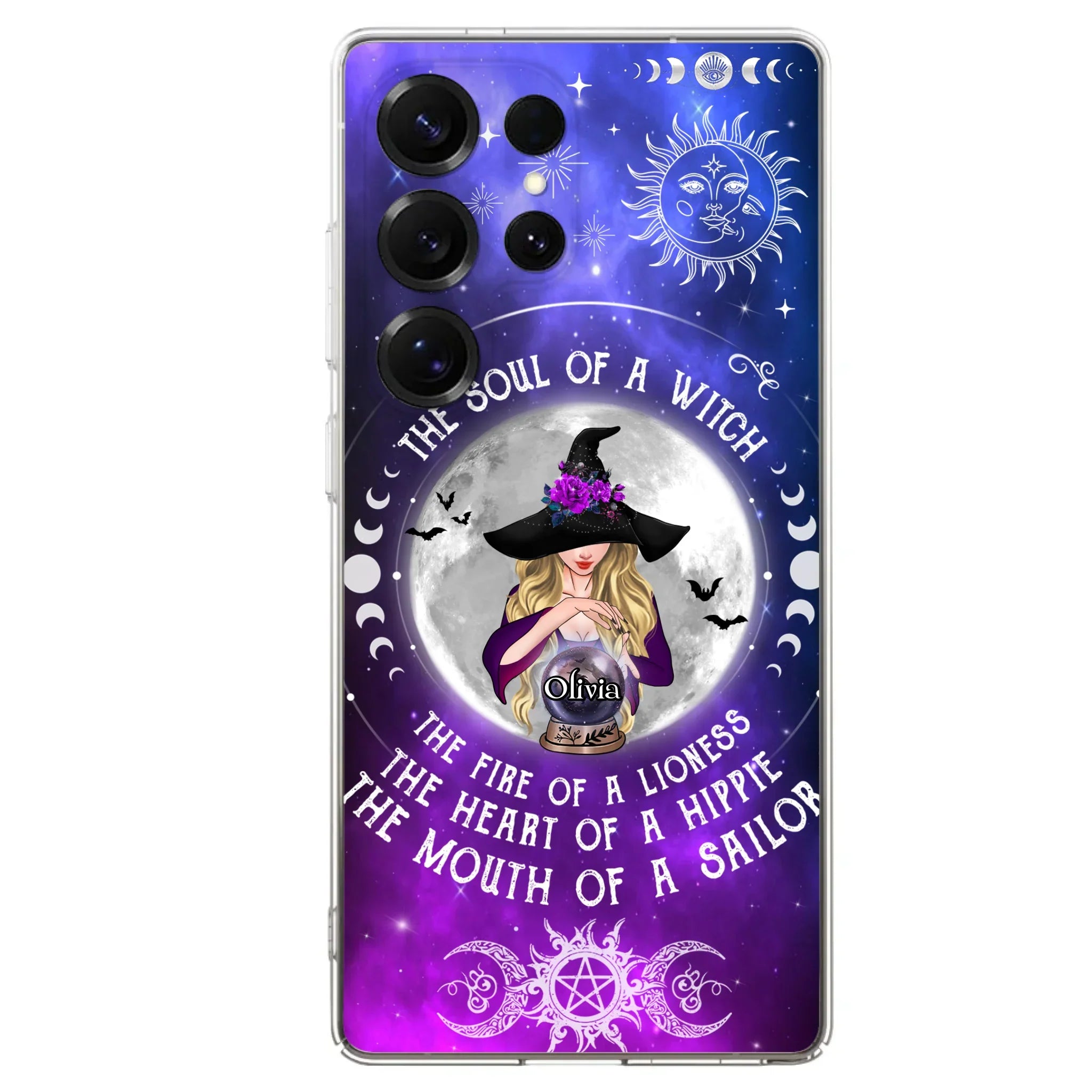 Personalized Witch Phone Case - Halloween Gift Idea For Witch Lovers - The Soul Of A Witch - Case For iPhone/Samsung