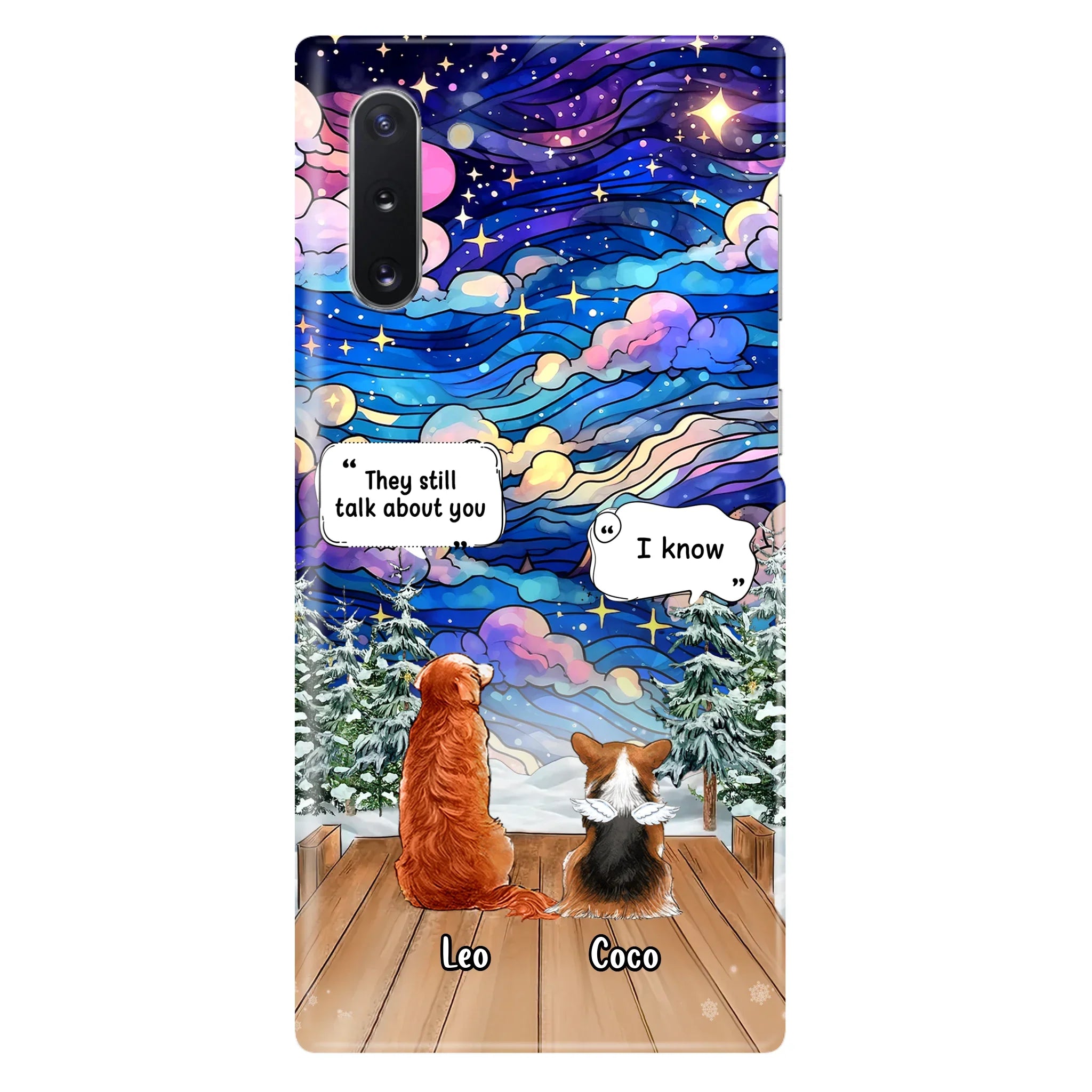 Personalized Dog Memorial Phone Case - Up to 4 Pets - Memorial Gift Idea For Dog/Cat/Rabbit Lovers - They Still Talk About You - Case For iPhone/Samsung